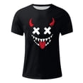 thumbnail image 4 of Blusas y camisas de manga corta y cuello redondo para hombre. Blusas/camisetas de manga corta con cuello redondo y estampado de Halloween para hombre. Blusa para hombre., 4 of 4