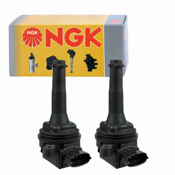 2 pc NGK 49027 Ignition Coils for 00082 1415218 178-8383 2505-310765 30713417 36-8070 82 8677837 921-2181 E1017 GN10331 IC597 UF-517 UF517 ZSE055 Spark Plug Wire Boot