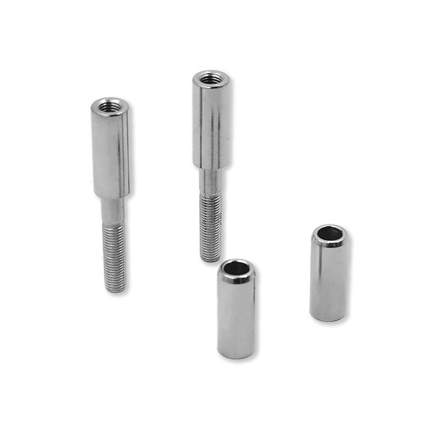 HTTMT MT387-001- Kit de extensiones de espejo cromado de 2 pulgadas compatible con Harley Softail Sportster Dyna Touring