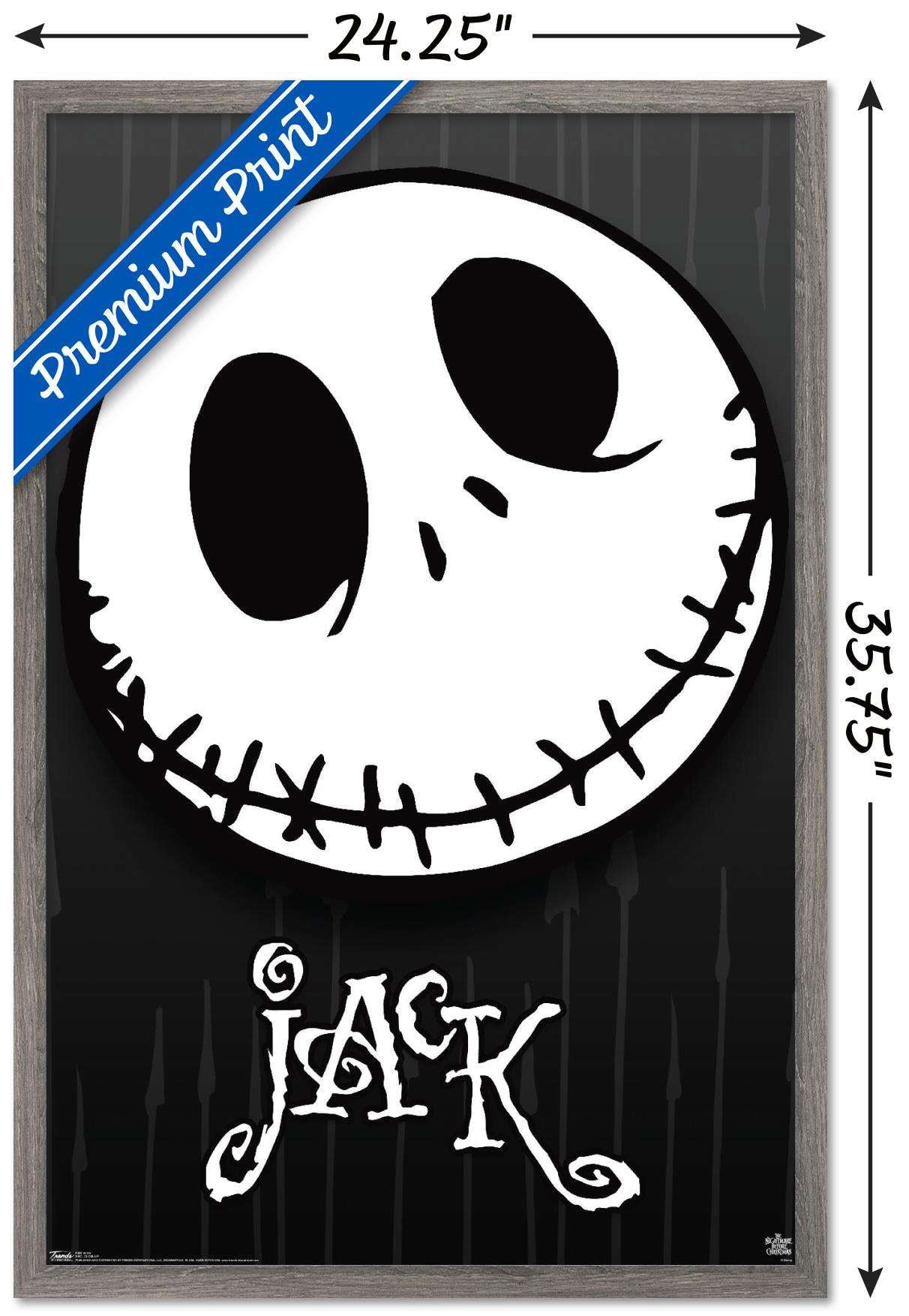 Disney Tim Burton's The Nightmare Before Christmas - Close-Up Wall Poster, 22.375" x 34", Framed