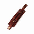 thumbnail image 4 of Pulsera de cuero ajustable y ancha vintage Pulseras con dijes entrelazados Café 1, 4 of 9