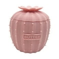 thumbnail image 5 of Fancyes Butter Crock French Butter Dish Cute Shape Silicone Decor with Lid Storage Container Canister for Hotel Farmhouse Household Pink, 5 of 8