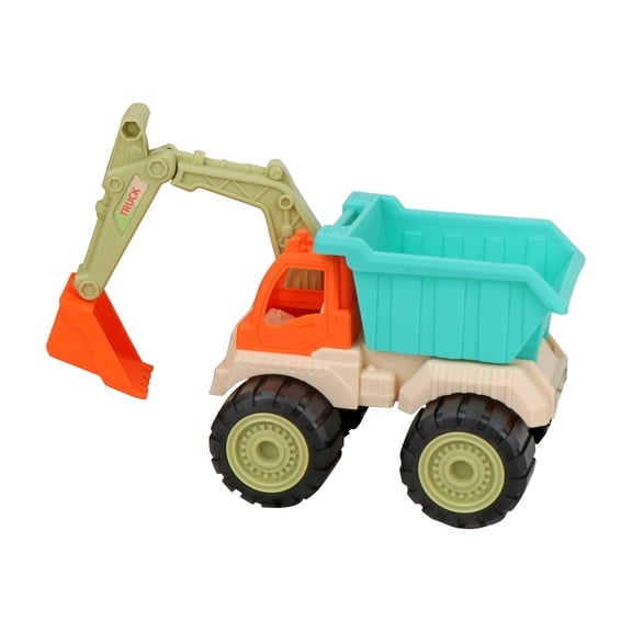 Large Plastic Construction Loader Toy for Boys Girls with Movable Front Bucket and Durable Wheels for Outdoor Play