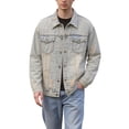 thumbnail image 2 of Frnrwgo Men's Denim Jacket Loose Fit Button Front Ripped Multi-Pocket Casual Streetwear Outerwear, 2 of 5