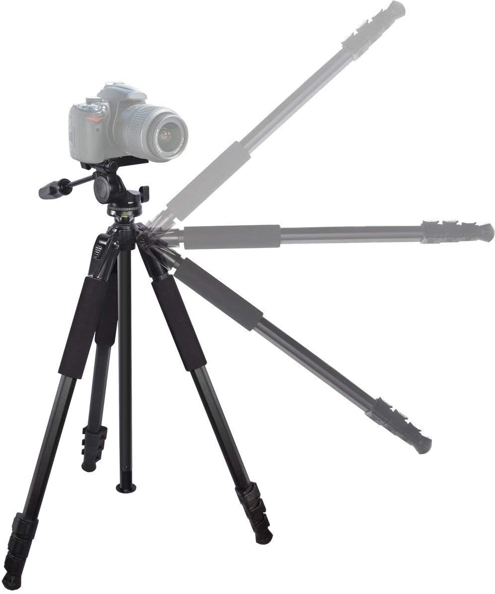 Ultimaxx 80" Lightweight Aluminum Tripod / Monopod (Black) with Convenient Carry Case