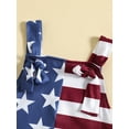 thumbnail image 4 of Wassery 4th of July Toddler Girls Summer Casual Sling Jumpsuit Sleeveless Stars Stripe/Ice Cream Print Romper Infant Independence Day Clothes 12M-5T, 4 of 9