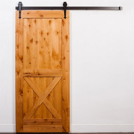 Rustica Hardware Half X Clear Coat Unassembled Barn Door And Oil