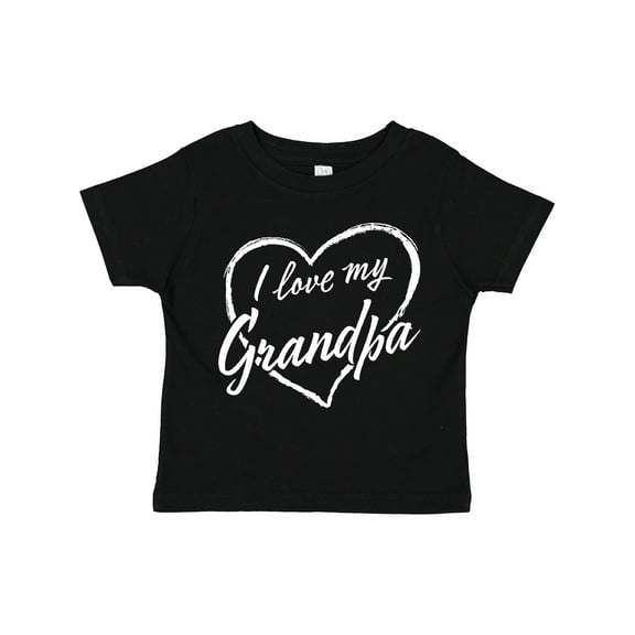 Inktastic I Love My Grandpa in White Chalk Heart Boys or Girls Toddler T-Shirt