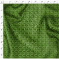 thumbnail image 4 of Soimoi Green Modal Satin Fabric Dots & Circle Geometric Print Fabric by the Yard 42 Inch Wide, 4 of 5