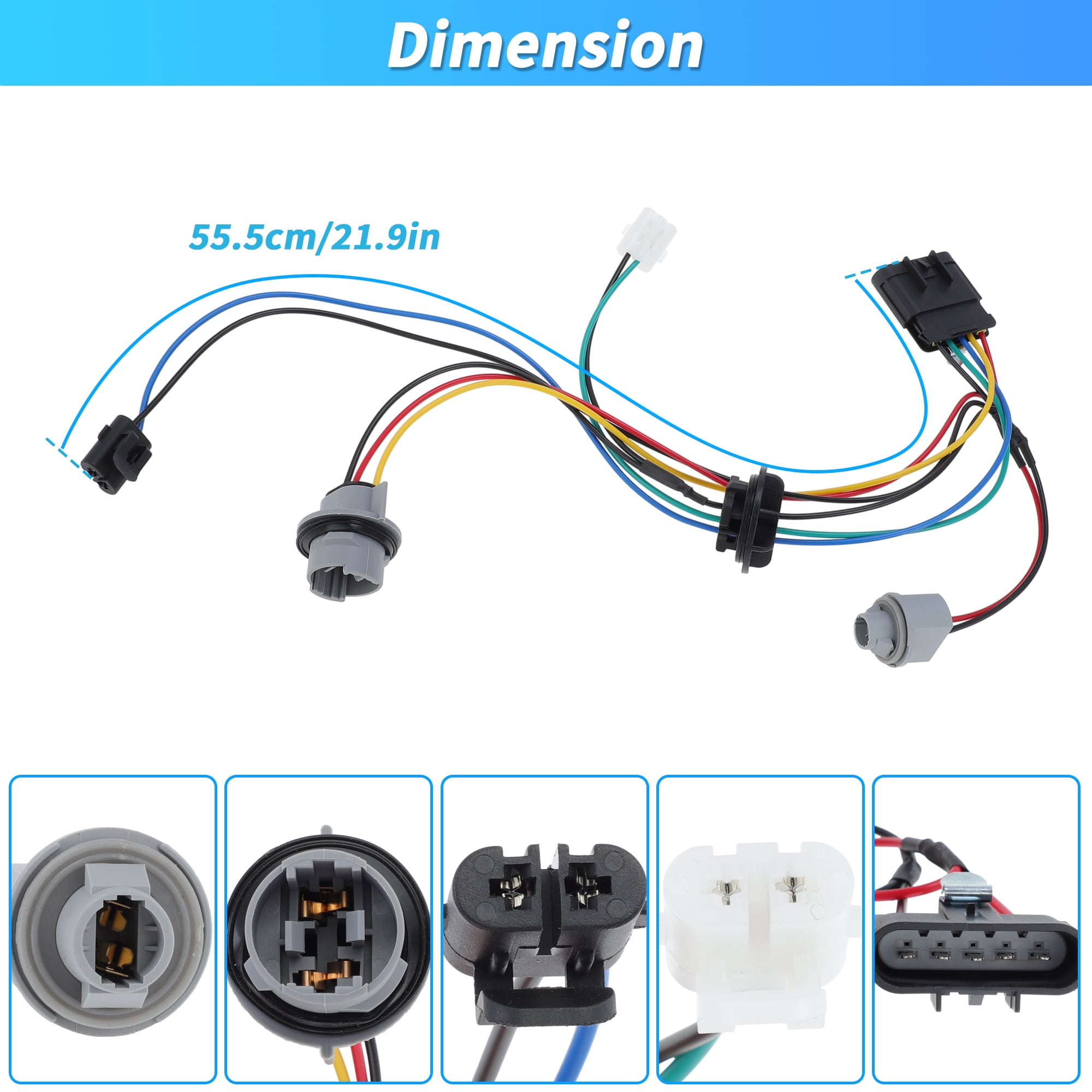 Unique Bargains Headlamp Wiring Harness Socket Wiring for Chevy Impala 06-13