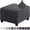 Dark Gray, variant on Stretch Jacquard Square Ottoman Cover Footrest Stool Slipcover, Black, Fits L&W 33-45cm H 38-45cm