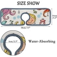 thumbnail image 4 of SKYSONIC Faucet Absorbent Mat 3 Pcs Cartoon Mermaids Kitchen Faucet Splash Catcher Washable Counter Drying Pads Behind Faucet for Kitchen Bathroom, 4 of 7
