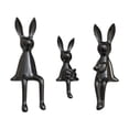 thumbnail image 2 of Conjunto de 3 figuras de conejos, figura de conejos, figuras de animales, escultura moderna como decoración para estanterías y armarios de, 2 of 9