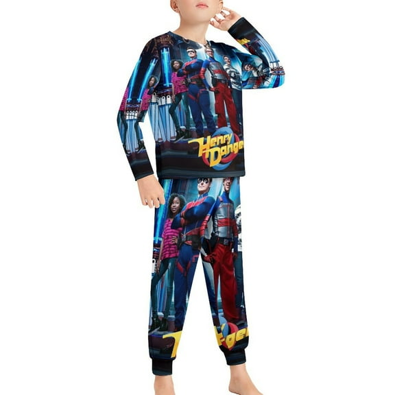 Girls Boys Henry Danger T Shirt Pants Set Pajamas Set Outfits Casual Home Wear Birthday for Kids