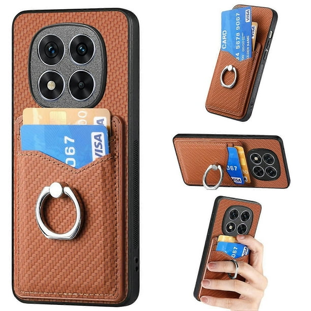 For Xiaomi Redmi Note 14 Pro+ 5G Case Card Slots Ring Holder Kickstand Phone Cover - Green