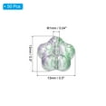 thumbnail image 2 of Random Glass Flower Beads Transparent Floral Beads Hibiscus Beads Green/Purple  50Pack, 2 of 6
