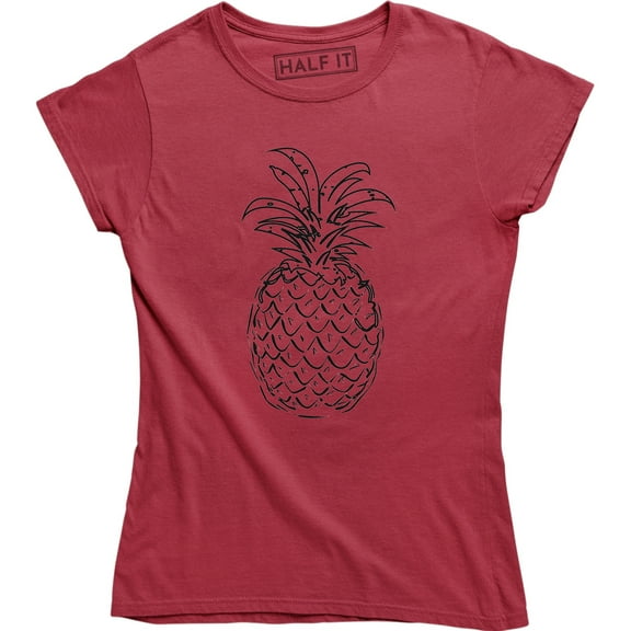 Pineapple Sketch - Funny Hipster Slogan Women's Trendy T-Shirt