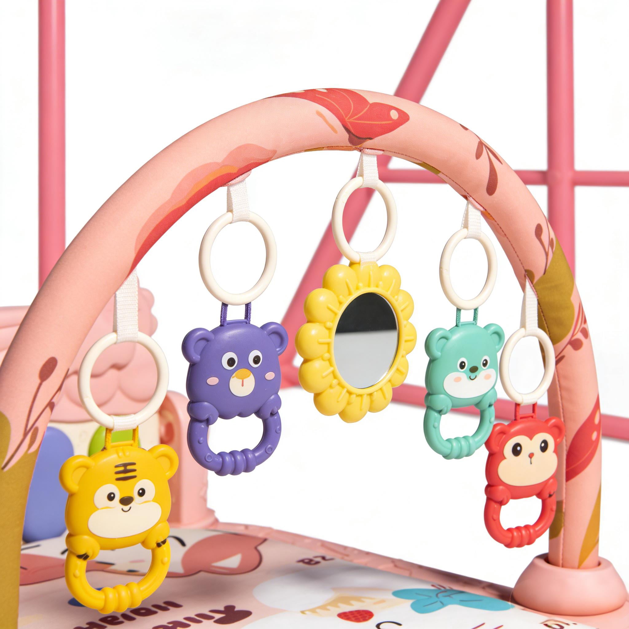 Cochildor Baby Play Gym Mat, Tummy Time Mat for Babies, 3 in 1 Kick and Play Piano Playmat, Baby Gift for Toddler Infants Age 0-36 Months