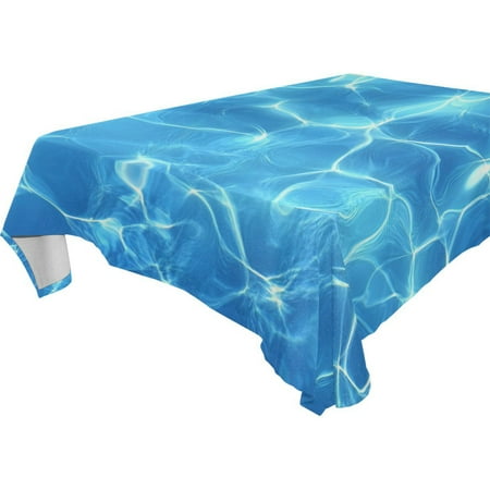

Square printed tablecloth: home tablecloths washable and durable multiple sizes and colors available a must have for restaurant decor. Light Blue Water Ripple