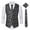 Black, variant on Oplxuo Paisley Vest and Tie Sets for Men Formal Floral Jacquard Suit Vests Ties Pocket Square 3PCS Tuxedo Waistcoat