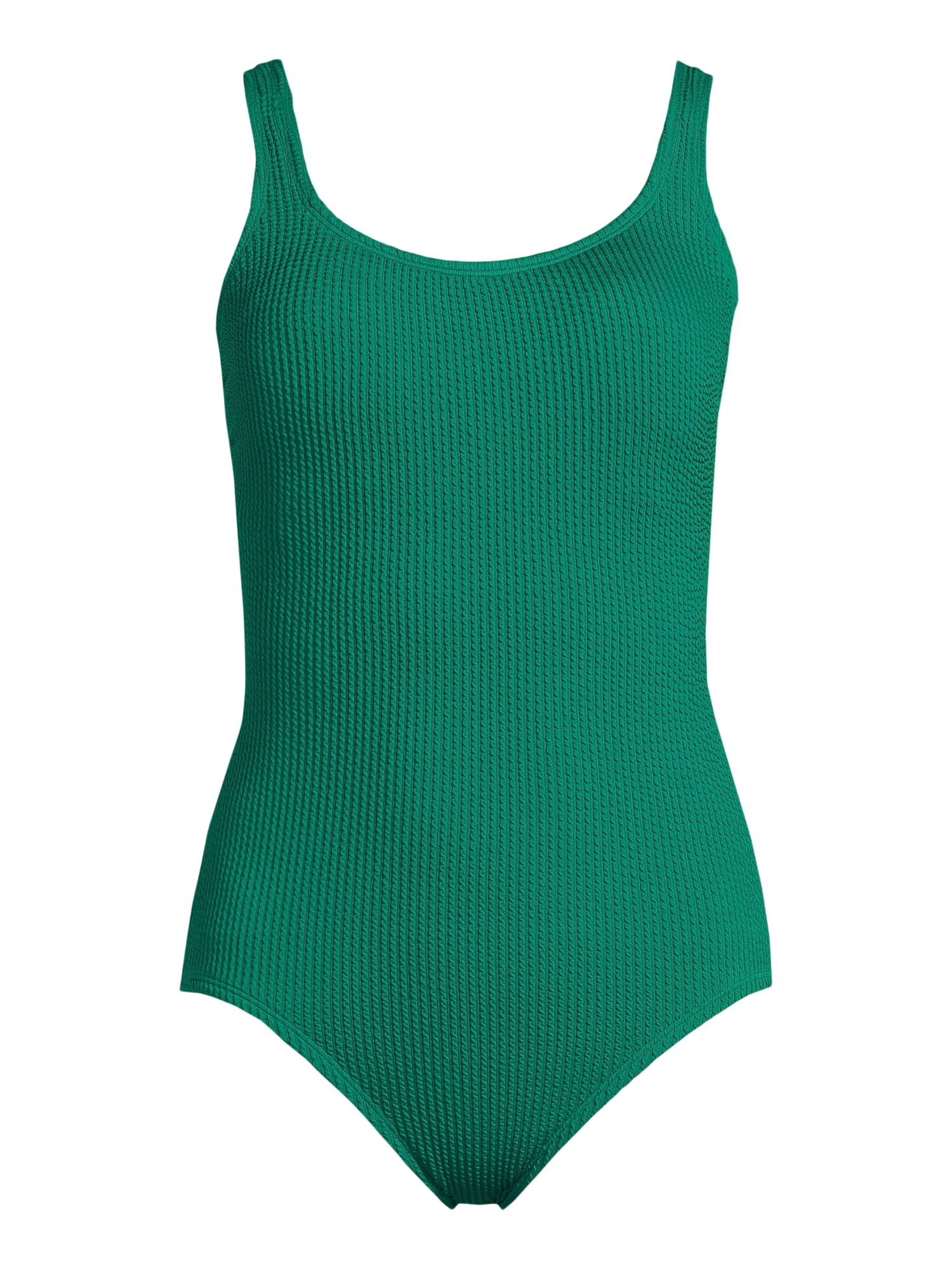 Time and Tru Women's and Women's Plus Crinkle One Piece Swimsuit, Sizes XS-3X