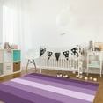 thumbnail image 3 of Striped Area Rug 2'x3' Purple Ombre Stripe Washable Area Rugs Non Shedding Floor Carpet Rubber Backing Non-Slip Indoor Mats for Living Room Bedroom Kitchen, 3 of 8