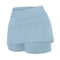 thumbnail image 6 of GEWSEY Women's 20" Knee Length Skorts Skirts Athletic Tennis Skorts Long Golf Skirt with Pockets Modest Skirts Light Blue, XL, 6 of 6