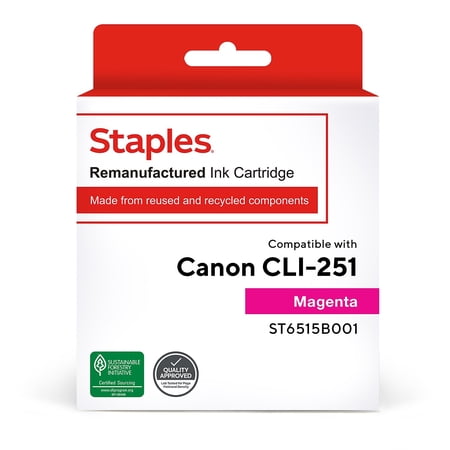 UPC: 0718103218245 | TRU RED Canon CLI-251M (6515B001) MA Remanufactured Standard Yield Ink Cartridge TR6515B001/SIC-