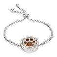 thumbnail image 1 of Pulsera difusora de aceites esenciales de acero inoxidable, pulsera ajustable con medallón de aromaterapia con imán para niñas y mujeres, 1 of 8