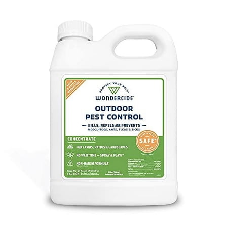 Wondercide - EcoTreat Outdoor Pest Control Spray Concentrate with Natural Essential Oils - Mosquito, Ant, Roach, and Insect Killer, Treatment, and Repellent - Safe for Pets, Plants, Kids - 32 oz