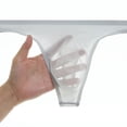 thumbnail image 2 of Men Low Waist Sexy Briefs Pouch Panties See Through Underwear Thongs G-string, 2 of 12