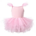 thumbnail image 3 of Ballet Costumes Dresses for Toddlers Kids Sleeveless One-Piece Jumpsuits Size 2-6 Girls Cute Solid Layer-Tulle A-Line Dance Mini Tutu-Dress, 3 of 4