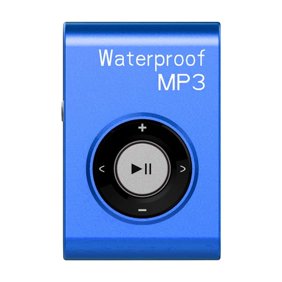 KunMing Waterproof MP3 Player with Swimming Headphones, 8GB Memory, Lossless Audio, and Shuffle Feature, Blue