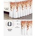 thumbnail image 3 of Burnt Orange Botanical Wrap Around Bed Skirts for King Bed 16" Drop,Bed Skirt with Adjustable Elastic Belt Dust Ruffle Bed Valance for Bedroom Hotel Eucalyptus Leaves Pastoral Floral Bed Frame Cover, 3 of 7