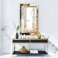 thumbnail image 4 of DESIGN ART Designart 'Playful Gold 5' Glam Vanity Printed Mirror - Modern Vanity Printed Mirror 23.7in.x31.5in., 4 of 5