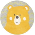 thumbnail image 2 of Unique Loom Whimsy Kids Collection Area Rug - Bear (5' 3" Round Yellow/Gray) Perfect For Kids Bed Room/Nursery Room/Living Room/Class Room/Play Room, 2 of 5