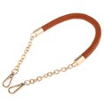 thumbnail image 2 of Reemplazo de la cadena del bolso de la manija de la correa del bolso trenzado del cuero de la PU del metal 60cm Brown Sunnimix Reemplazo de la correa del bolso, 2 of 6