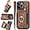 Brown, variant on for iPhone 15 Pro Phone Case, Card Holder Wallet,Ring Holder Stand,RFID-Blocking,Camera Protector,Leather  Protective Strap Flip Cover Cases for iPhone 15 Pro 2023 (Blue)