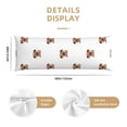 thumbnail image 2 of Body Pillow Cover - Soft Body Pillow Pillowcase, white Cute Dog Puppy Breathable Long Body Pillow Case Cover with Invisible Zipper 20x60in, 2 of 5