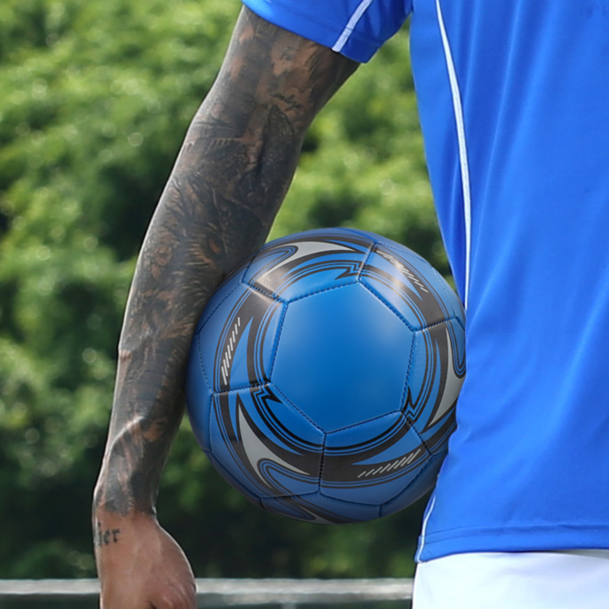 BESTEK Official Size 5 Soccer Ball, Blue photo 6