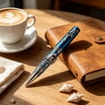 thumbnail image 7 of Linnome Beautiful Ocean Themed Rollerball Pen Vintage 2D Printed Design - Elegant Marine Pattern Writing Pen 2ml Refill - Collectible Sea Life Ballpoint Pen for Office Business Gift, 7 of 7