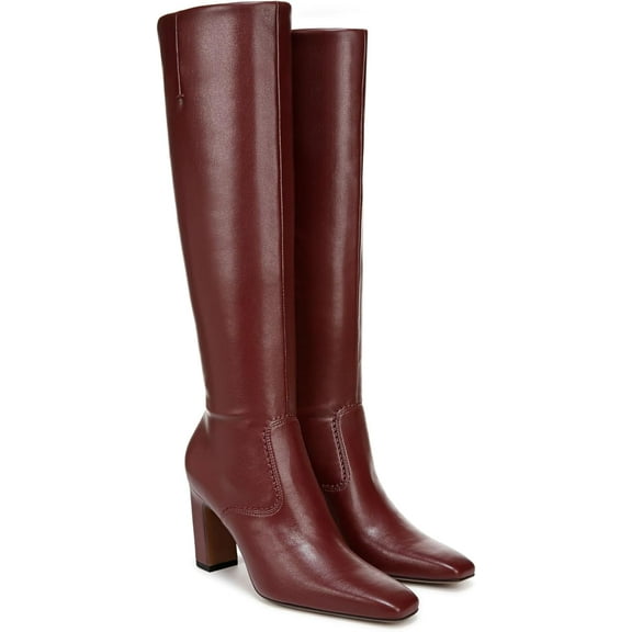 Franco Sarto Women's Bowman Knee High Boot Berry Red Wide Calf 8M