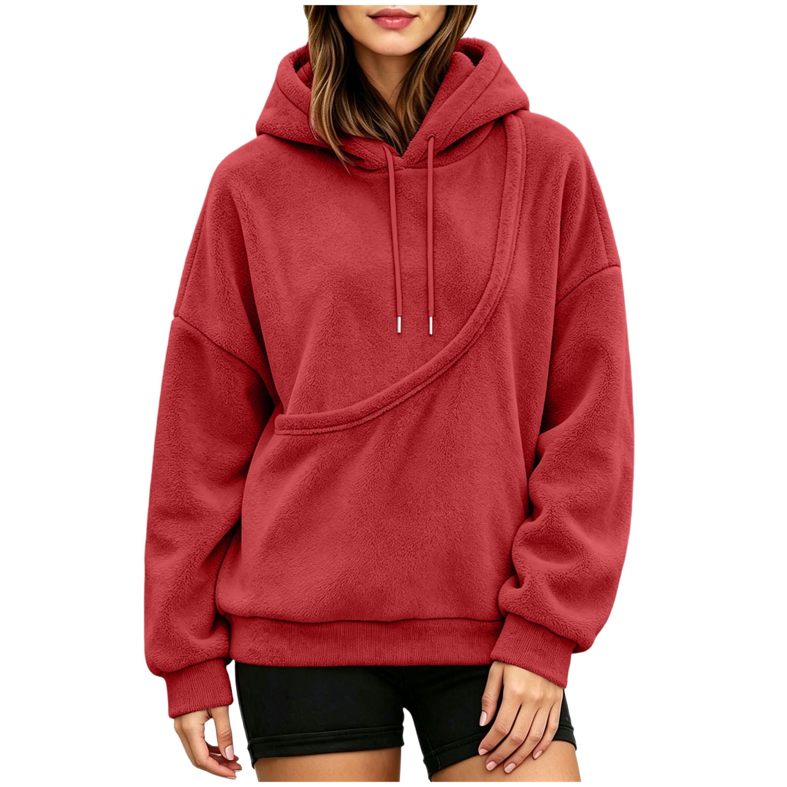 OYXSER Pet Pouch Hoodie for Women Cat Dog Carrier Hoodies Carrying Pet Pocket Pullover Sweatshirt Red S