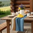 thumbnail image 6 of Table Runner Blue Brown Table Decoration for Kitchen Dinning Water Ripple Table Decoration for Indoor Outdoor Party Wedding Decor 13x90inch, 6 of 7