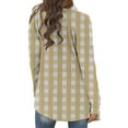 thumbnail image 6 of Dxzfnsa Womens Lightweight Casual Jacket 2025 Plaid Long Sleeve Shacket Fleece Lined Hooded Jackets Warm Coat Fall Clothes for Women,Yellow-XL, 6 of 6