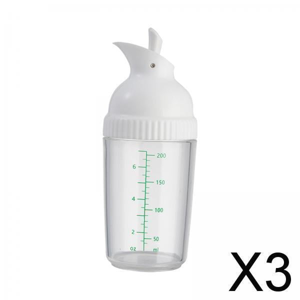 2 Dispensadores de Botellas de para Ensaladas, Dispensador de Aceite Práctico Transparente de 200ml, Dispensador de Coctelera para Ensalada, a , 3 3 piezas