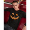 thumbnail image 3 of Tstars Mens Halloween Party Shirt Orange Pumpkin Face Day of the Dead Jack O' Lantern Halloween Costume Graphic Tee Spooky Trick or Treat Funny Humor Shirt for Men Long Sleeve T Shirt, 3 of 5