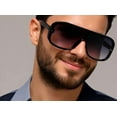thumbnail image 4 of Men Women Sunglasses Fashion Shades Oversize Flat Single Lens, 4 of 8