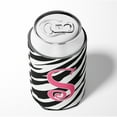 thumbnail image 4 of Carolines Treasures CJ1037-SCC Letter S Initial Monogram - Zebra Stripe And Pink Can Or Bottle  Hugger, 4 of 5