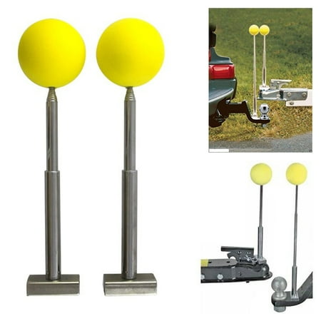 - 2 Magnetic Telescoping Trailer Hitch Alignment Kit Balls RV Boat Utility Trailer